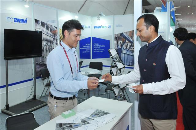 Our Sales Manager Filippo Buttini with Naveen Jindal, the Chairman of Jindal Steel and Power Limited.